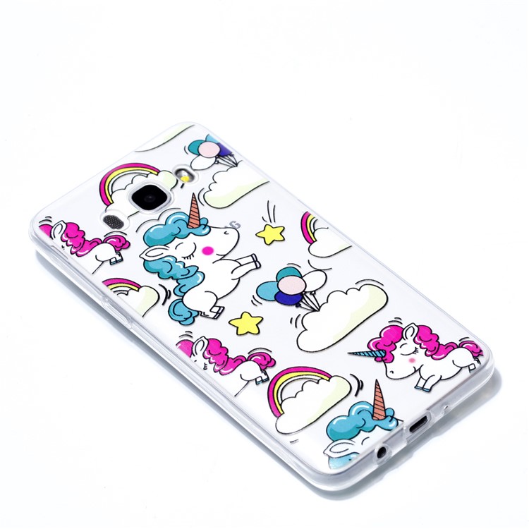 Ultra Thin Patterned Soft TPU Mobile Phone Shell for Samsung Galaxy J5 (2016) SM-J510 - Shy Unicorns-3