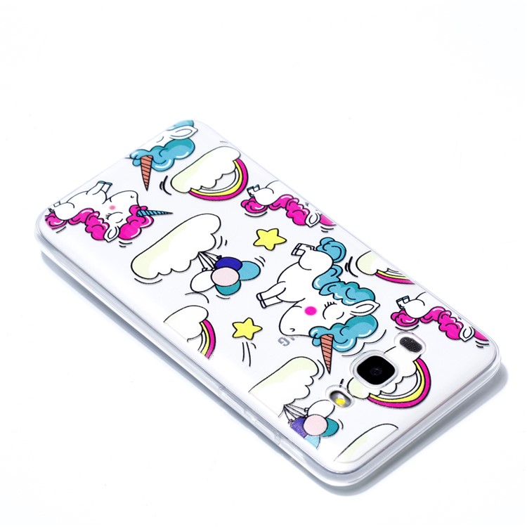 Ultra Thin Patterned Soft TPU Mobile Phone Shell for Samsung Galaxy J5 (2016) SM-J510 - Shy Unicorns-4