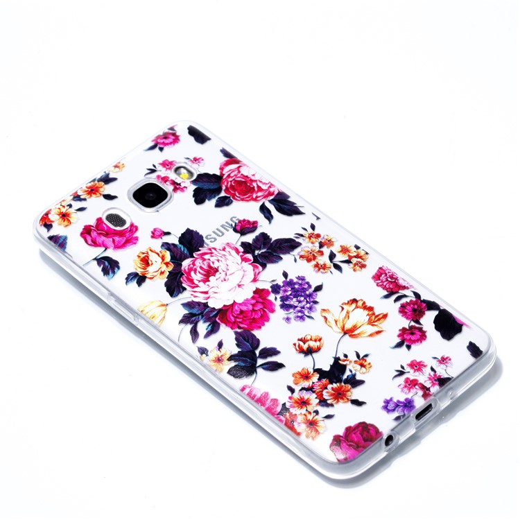 Ultra Thin Patterned Soft TPU Case for Samsung Galaxy J7 (2016) SM-J710 - Roses-3