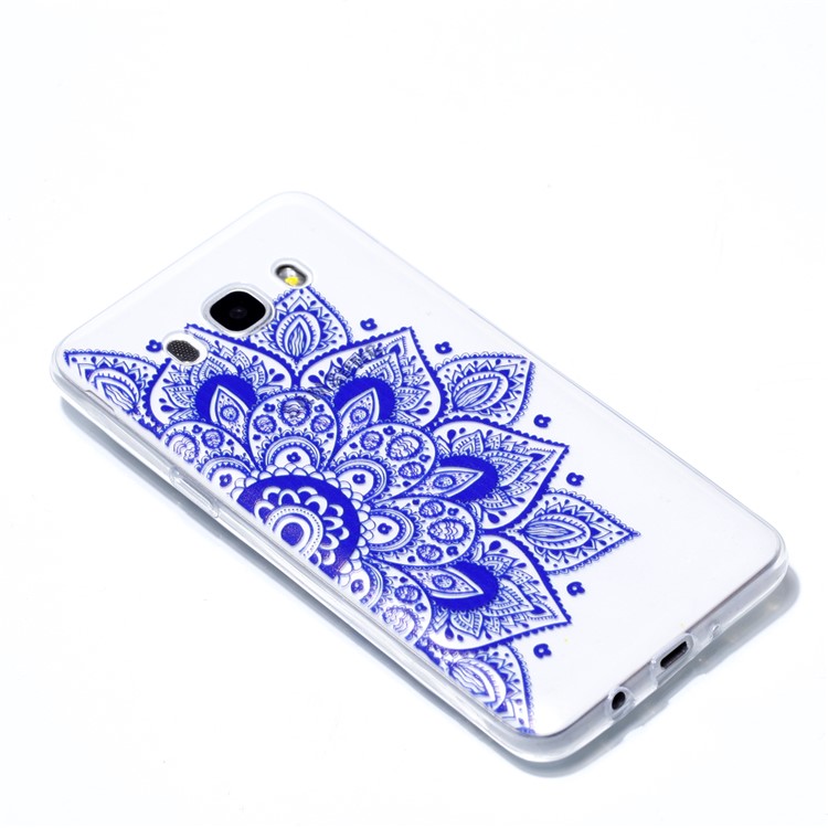 Ultra Thin Patterned Soft TPU Shell for Samsung Galaxy J7 (2016) SM-J710 - Half Flower-3