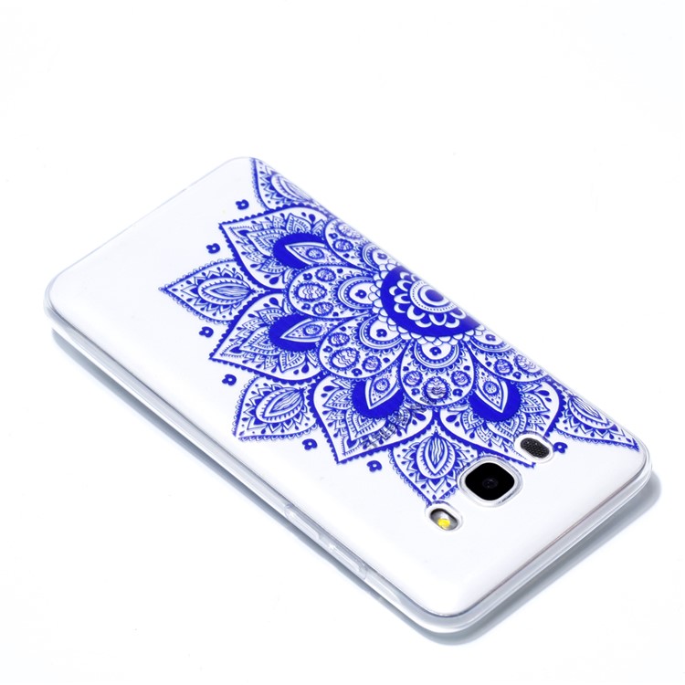Ultra Thin Patterned Soft TPU Shell for Samsung Galaxy J7 (2016) SM-J710 - Half Flower-4