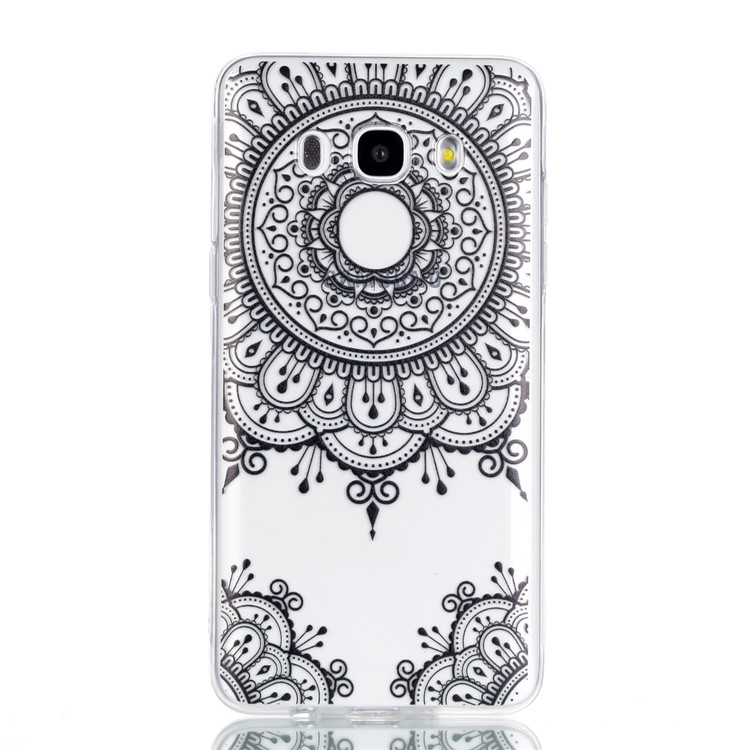 Ultra Thin Patterned Soft TPU Casing for Samsung Galaxy J7 (2016) SM-J710 - Lace Pattern-2