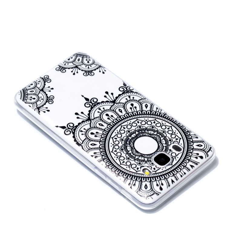 Ultra Thin Patterned Soft TPU Casing for Samsung Galaxy J7 (2016) SM-J710 - Lace Pattern-4