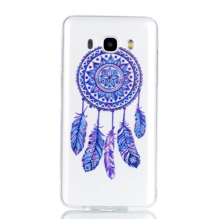 Ultra Thin Patterned Soft TPU Mobile Phone Cover for Samsung Galaxy J7 (2016) SM-J710 - Purple Dream Catcher-2