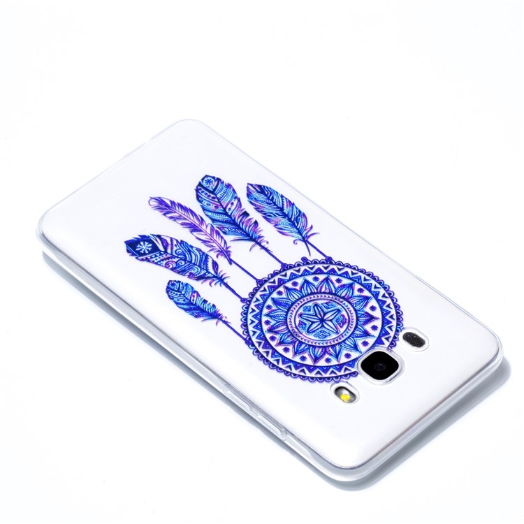Ultra Thin Patterned Soft TPU Mobile Phone Cover for Samsung Galaxy J7 (2016) SM-J710 - Purple Dream Catcher-4