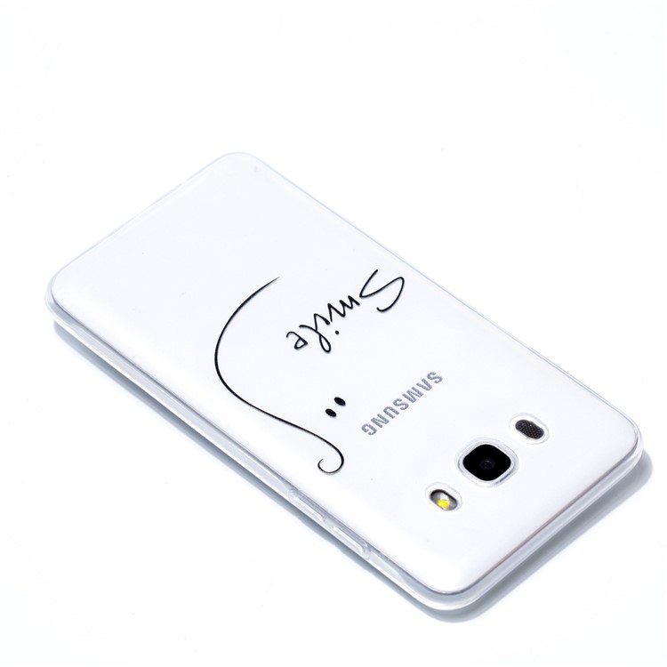 Ultra Thin Patterned Soft TPU Cell Phone Cover for Samsung Galaxy J7 (2016) SM-J710 - Smile-4