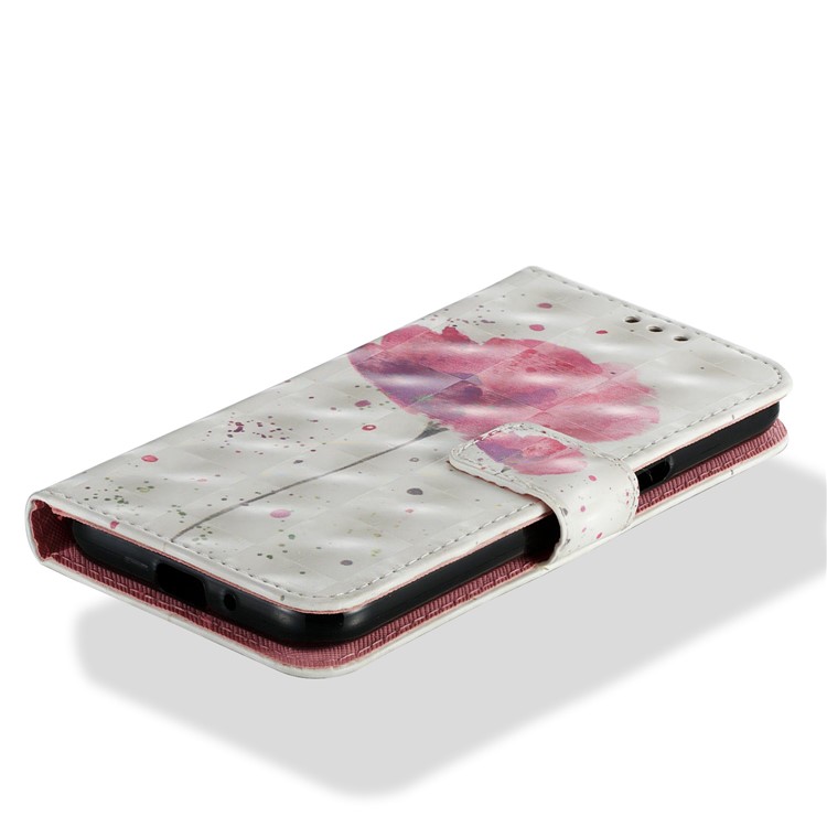 Leather Magnetic Case for Samsung Galaxy J2 Pro 2018 - Pink Flower-2