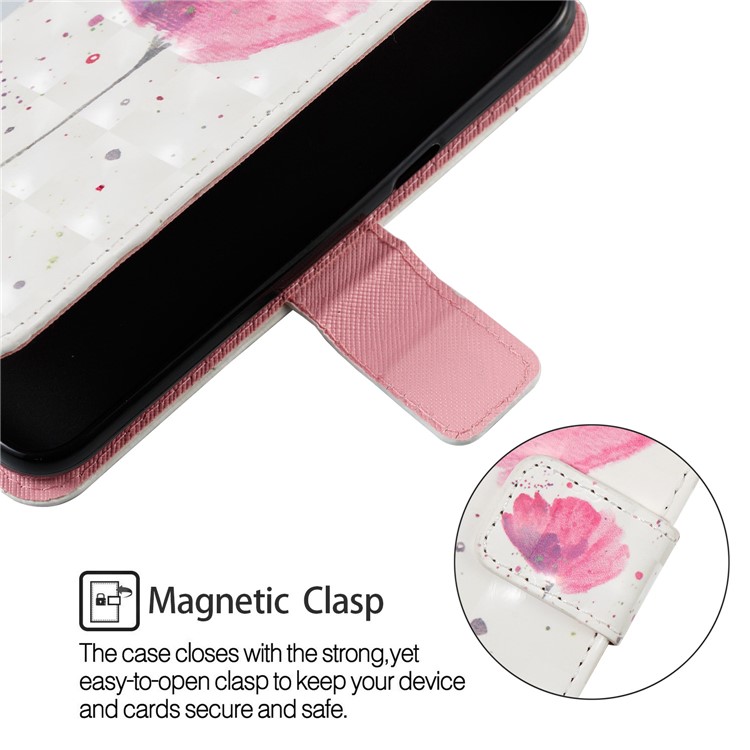 Leather Magnetic Case for Samsung Galaxy J2 Pro 2018 - Pink Flower-6