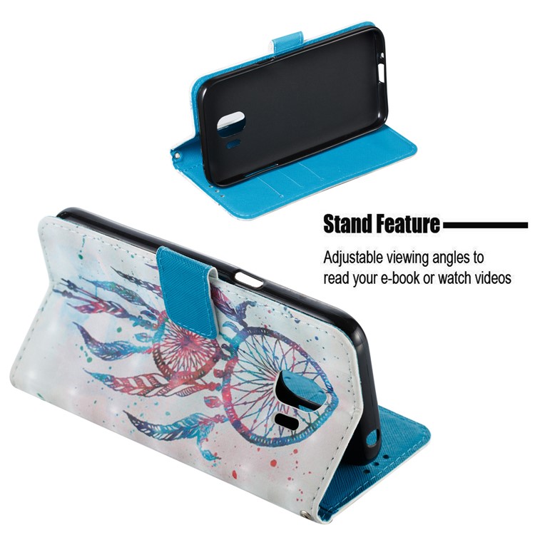Leather Magnetic Phone Card Holders Casing for Samsung Galaxy J2 Pro 2018 - Dream Catcher-5