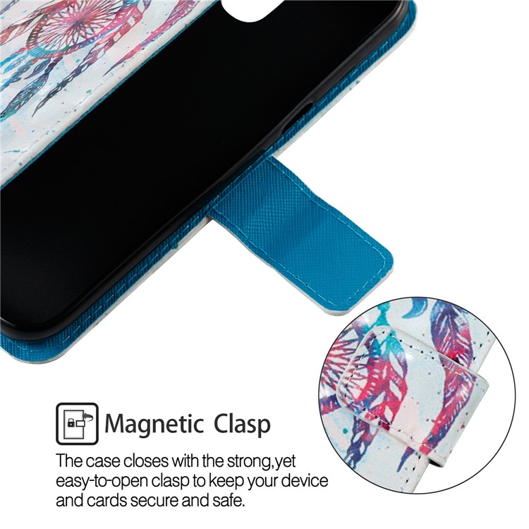 Leather Magnetic Phone Card Holders Casing for Samsung Galaxy J2 Pro 2018 - Dream Catcher-6