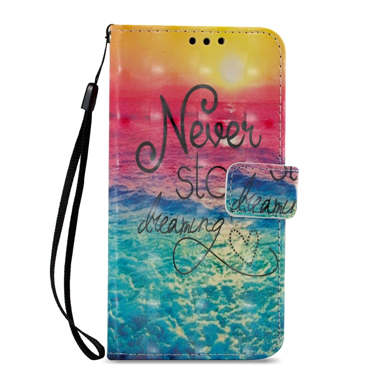 For Samsung Galaxy J2 Pro 2018 Leather Phone Accessory Case - Never Stop Dreaming-3