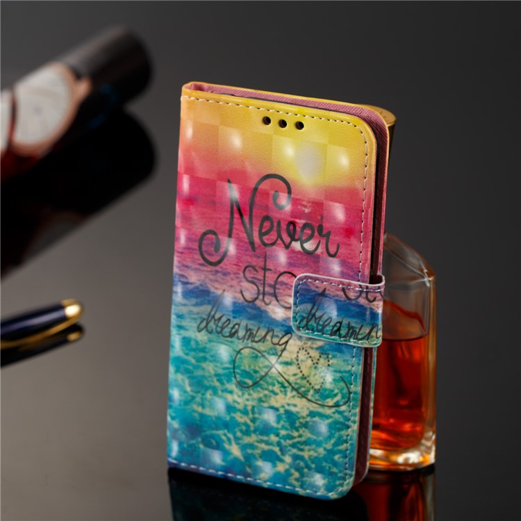 For Samsung Galaxy J2 Pro 2018 Leather Phone Accessory Case - Never Stop Dreaming-8