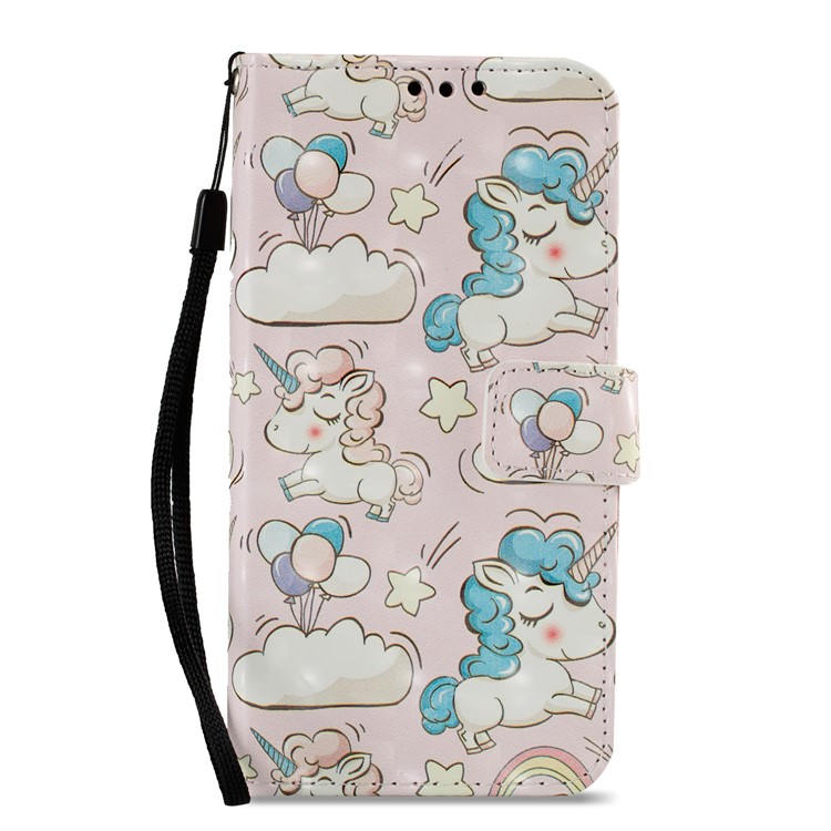 For Samsung Galaxy J2 Pro 2018 Leather Magnetic Folio Protective Case Accessory - Unicorns-3