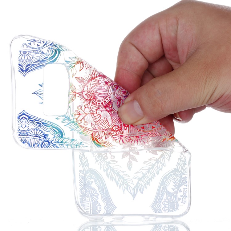 Rubberized Embossed Soft TPU Case Shell for Samsung Galaxy S8 G950 - Colorful Flower-5