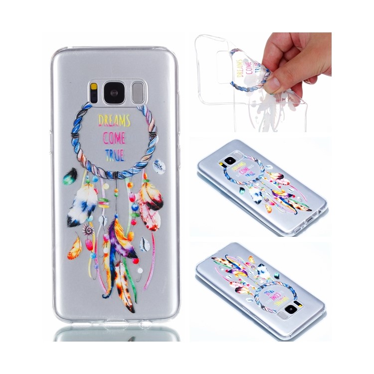 Embossment Patterned TPU Soft Back Cover for Samsung Galaxy S8 Plus SM-G955 - Dream Catcher-1