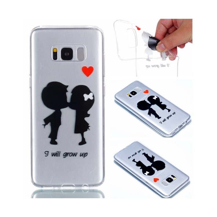 Embossment Patterned TPU Soft Mobile Phone Case for Samsung Galaxy S8 Plus SM-G955 - I Will Grow Up-1