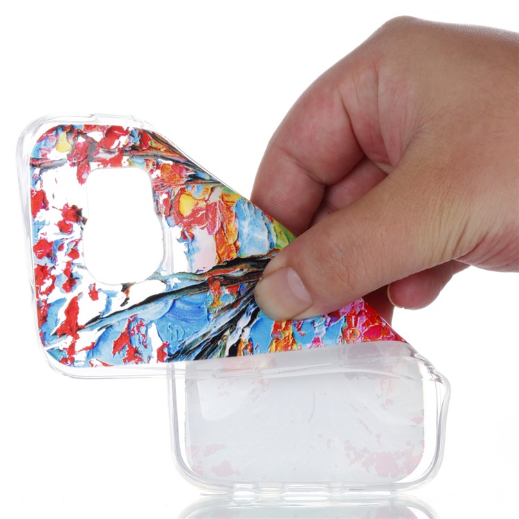 Embossment Patterned TPU Soft Back Case for Samsung Galaxy S7 SM-G930 - Oil Painting-5