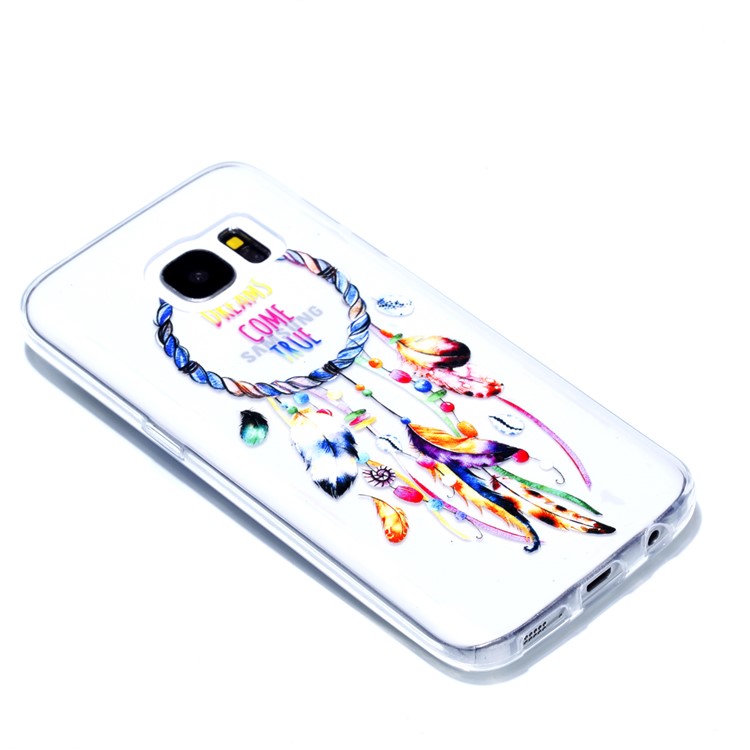 Embossment Patterned TPU Soft Mobile Phone Cover for Samsung Galaxy S7 SM-G930 - Dream Catcher-3