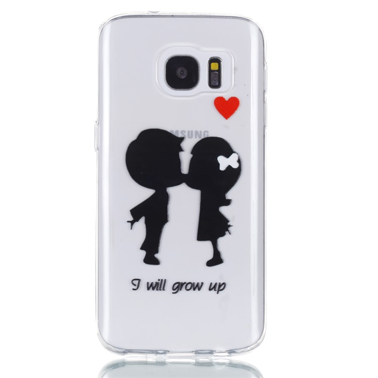 Embossment Patterned TPU Soft Protective Case for Samsung Galaxy S7 SM-G930 - I Will Grow Up-2
