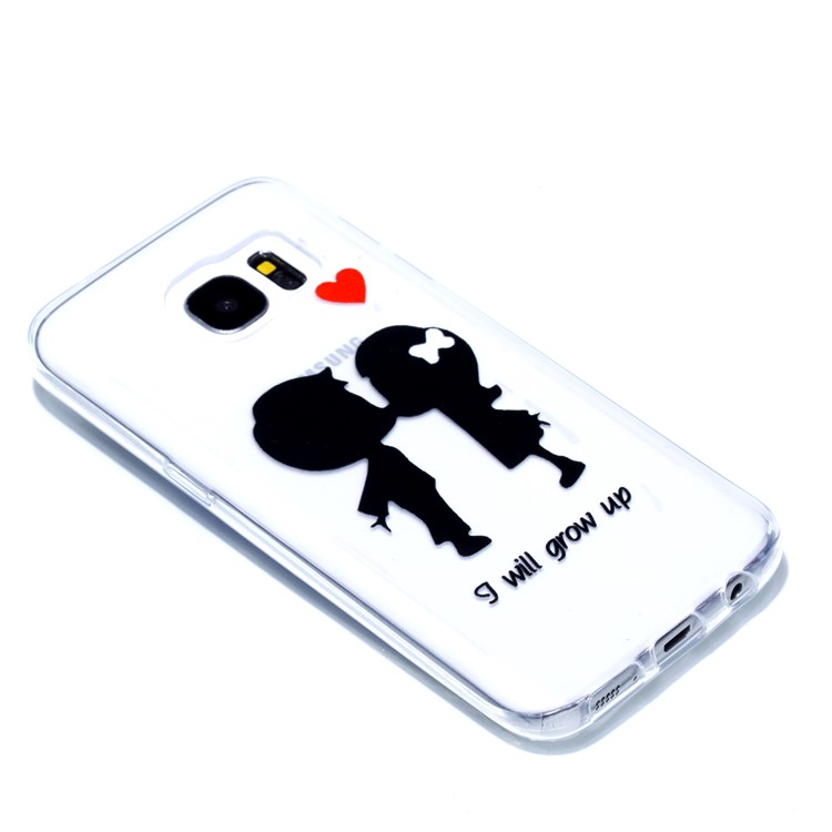 Embossment Patterned TPU Soft Protective Case for Samsung Galaxy S7 SM-G930 - I Will Grow Up-3