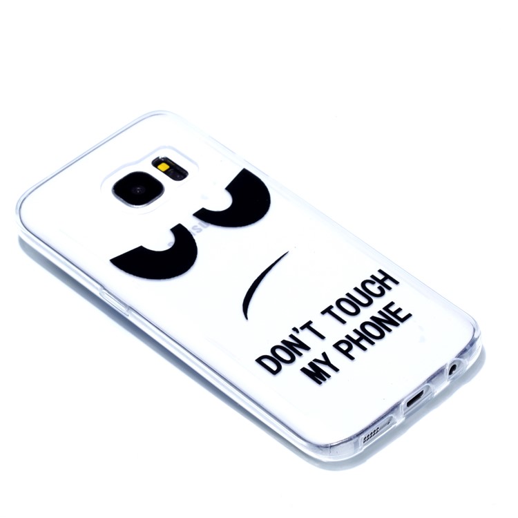 Embossment Patterned TPU Soft Case for Samsung Galaxy S7 SM-G930 - Don't Touch My Phone-3