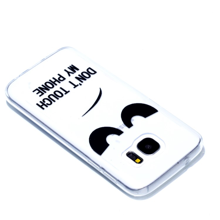 Embossment Patterned TPU Soft Case for Samsung Galaxy S7 SM-G930 - Don't Touch My Phone-4
