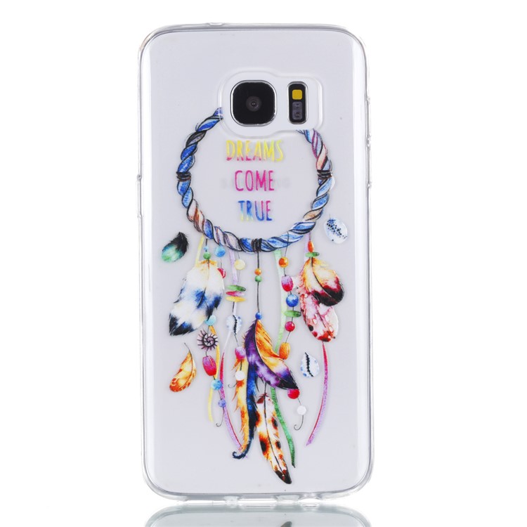 Embossment Patterned TPU Soft Back Shell for Samsung Galaxy S7 edge SM-G935 - Dream Catcher-2