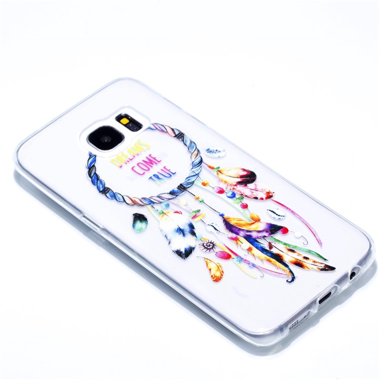 Embossment Patterned TPU Soft Back Shell for Samsung Galaxy S7 edge SM-G935 - Dream Catcher-3