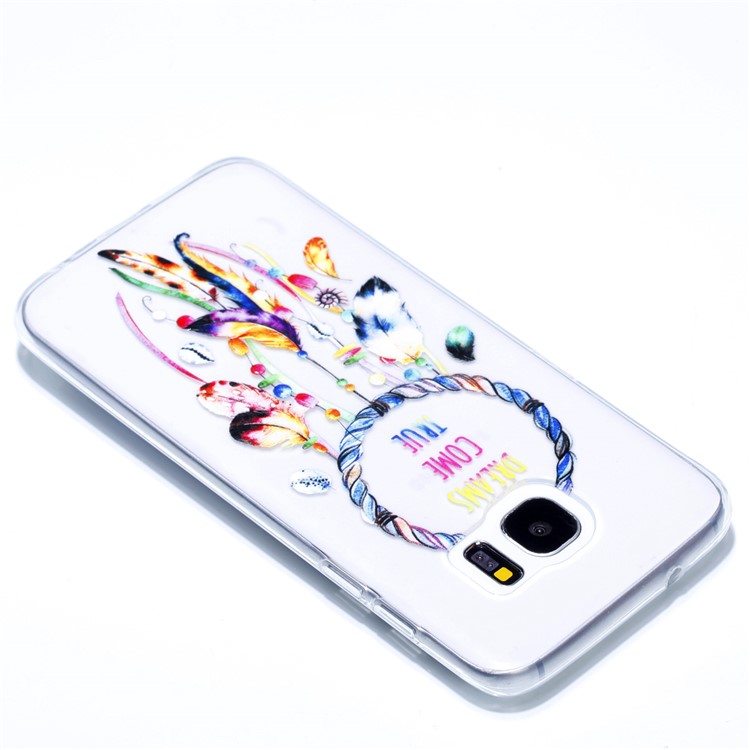 Embossment Patterned TPU Soft Back Shell for Samsung Galaxy S7 edge SM-G935 - Dream Catcher-4