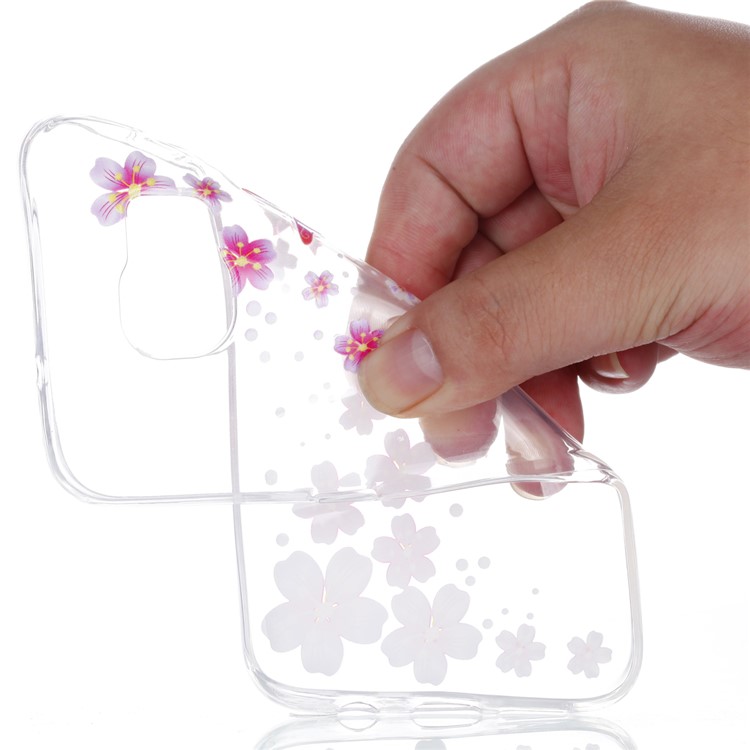 Embossment Patterned TPU Soft Mobile Phone Cover for Samsung Galaxy S7 edge SM-G935 - Pink Flowers and Butterfly-5