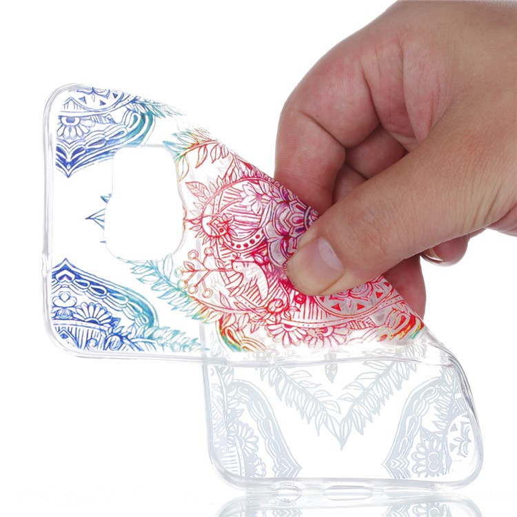 Embossment Patterned TPU Soft Cell Phone Cover for Samsung Galaxy S7 edge SM-G935 - Mandala-5