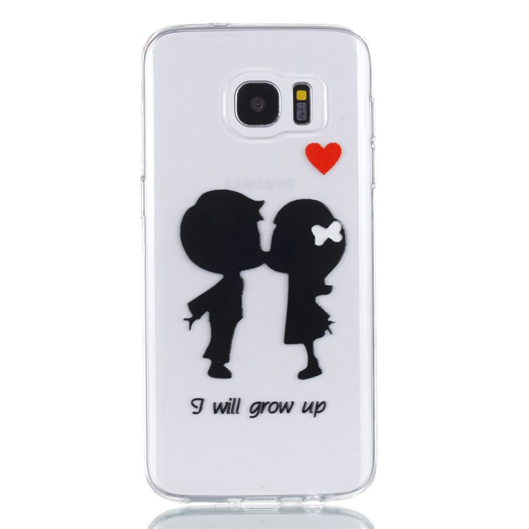 Embossment Patterned TPU Soft Protective Case for Samsung Galaxy S7 edge SM-G935 - I Will Grow Up-2