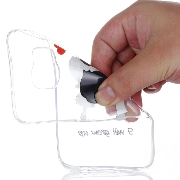 Embossment Patterned TPU Soft Protective Case for Samsung Galaxy S7 edge SM-G935 - I Will Grow Up-5