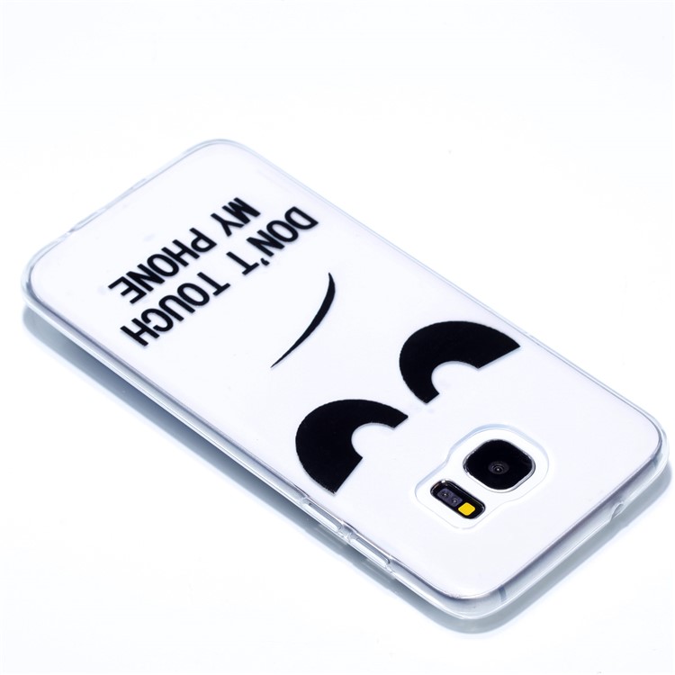 Embossment Patterned TPU Soft Case for Samsung Galaxy S7 edge SM-G935 - Don't Touch My Phone-4