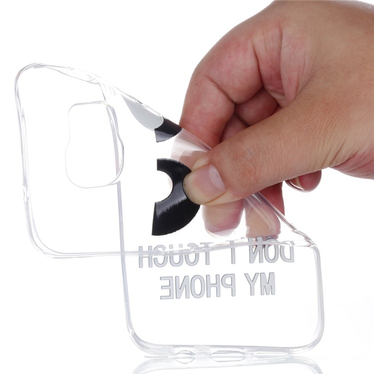 Embossment Patterned TPU Soft Case for Samsung Galaxy S7 edge SM-G935 - Don't Touch My Phone-5