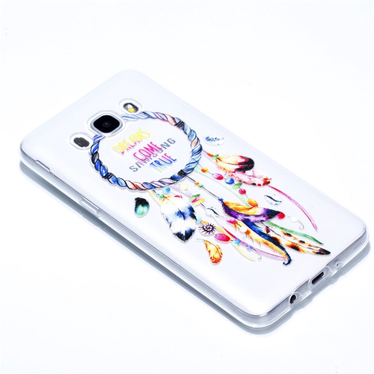 Rubberized Embossed TPU Mobile Casing for Samsung Galaxy J7 (2016) SM-J710 - Dream Catcher-3