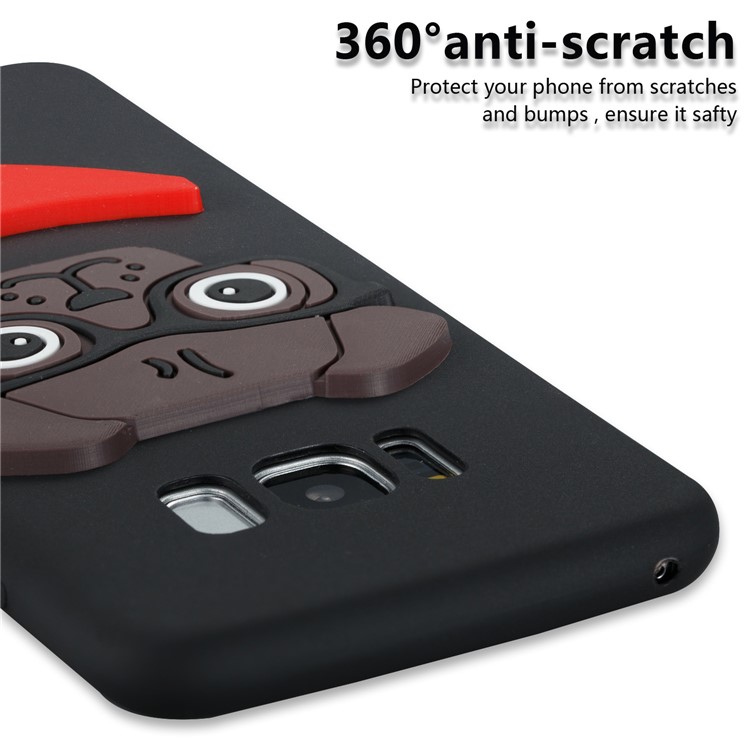 Lovely 3D Dog Pattern TPU Mobile Phone Casing for Samsung Galaxy S8 SM-G950 - Black-6