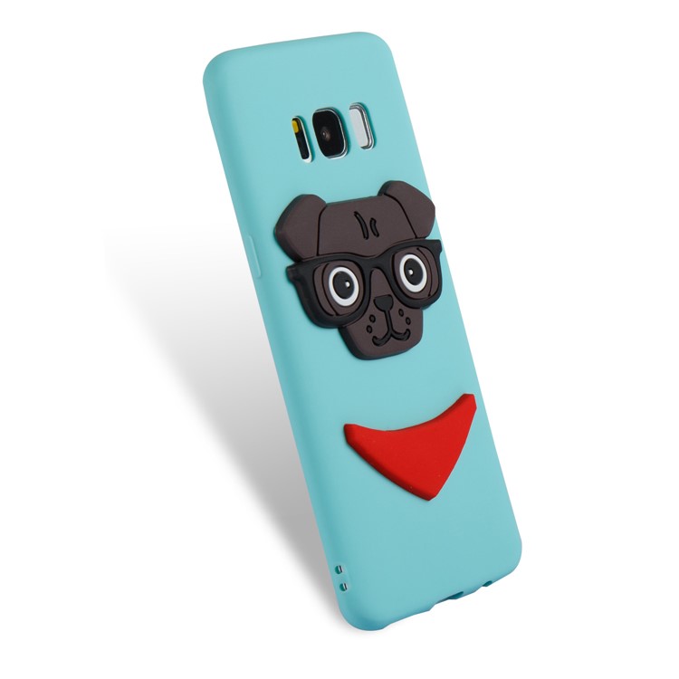 Lovely 3D Dog Pattern TPU Back Cover Shell for Samsung Galaxy S8 SM-G950 - Baby Blue-6