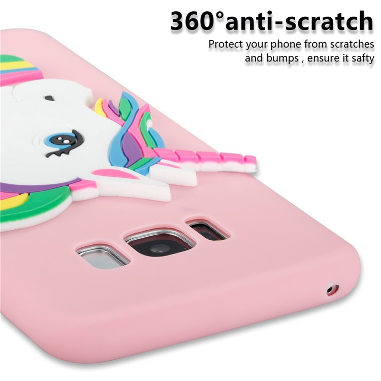 Lovely 3D Unicorn Pattern Soft TPU Cover for Samsung Galaxy S8 SM-G950 - Pink-2