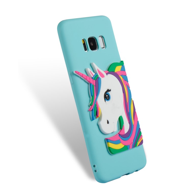 Lovely 3D Unicorn Pattern Soft TPU Shell Cover for Samsung Galaxy S8 SM-G950 - Baby Blue-3