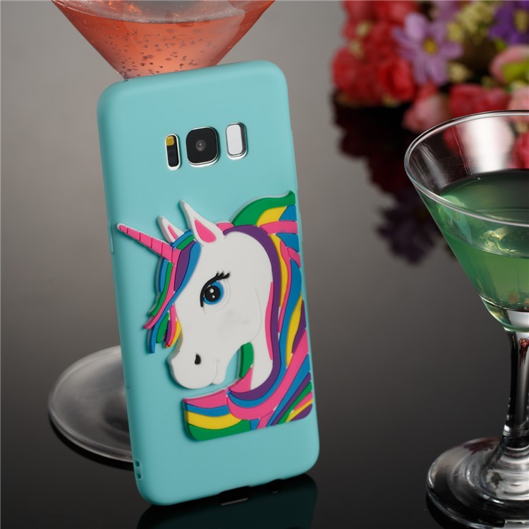 Lovely 3D Unicorn Pattern Soft TPU Shell Cover for Samsung Galaxy S8 SM-G950 - Baby Blue-4