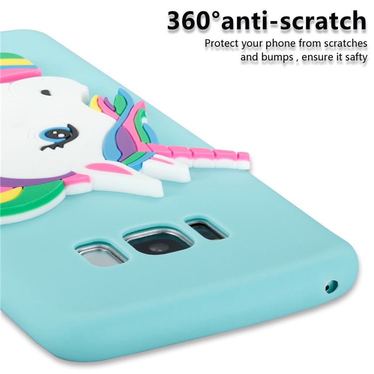 Lovely 3D Unicorn Pattern Soft TPU Shell Cover for Samsung Galaxy S8 SM-G950 - Baby Blue-5