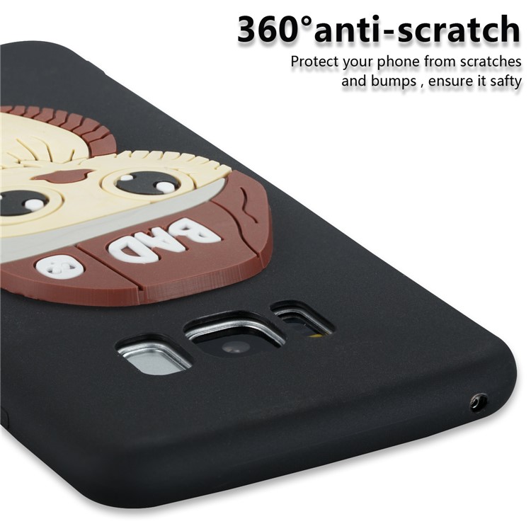 Cute 3D Male Owl Pattern Soft TPU Case for Samsung Galaxy S8 G950 - Black-2