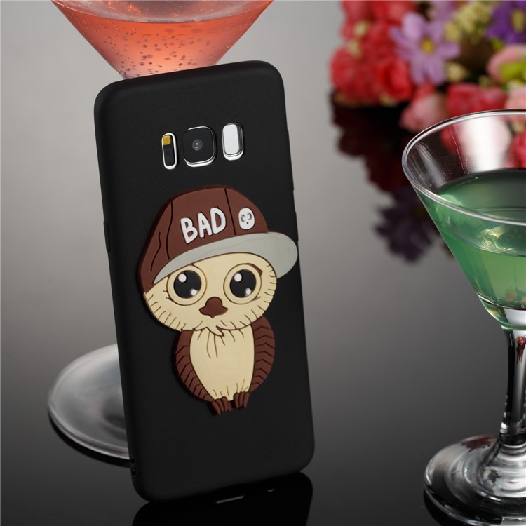 Cute 3D Male Owl Pattern Soft TPU Case for Samsung Galaxy S8 G950 - Black-4