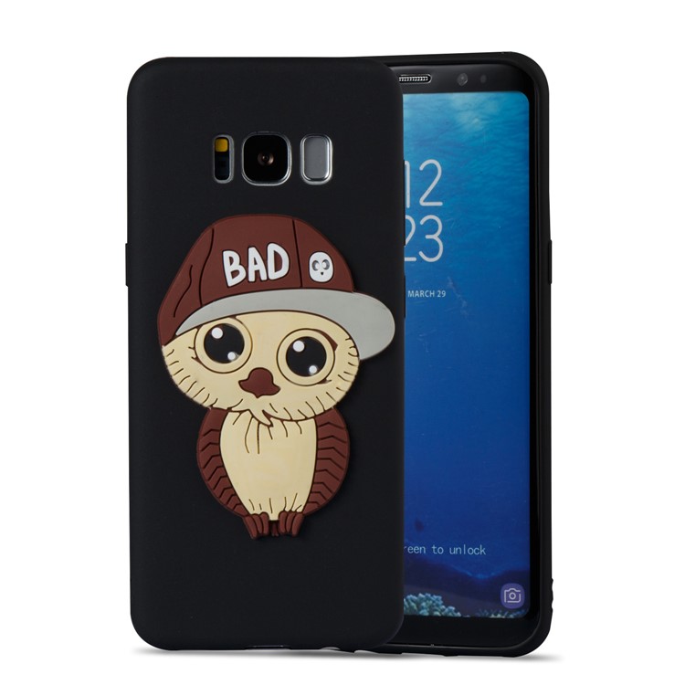 Cute 3D Male Owl Pattern Soft TPU Case for Samsung Galaxy S8 G950 - Black-5