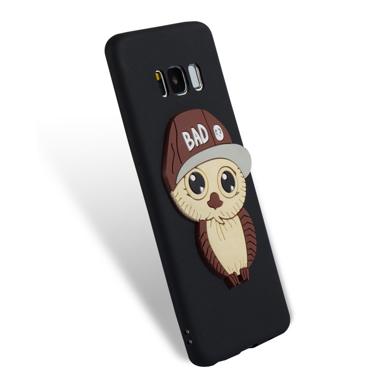 Cute 3D Male Owl Pattern Soft TPU Case for Samsung Galaxy S8 G950 - Black-6
