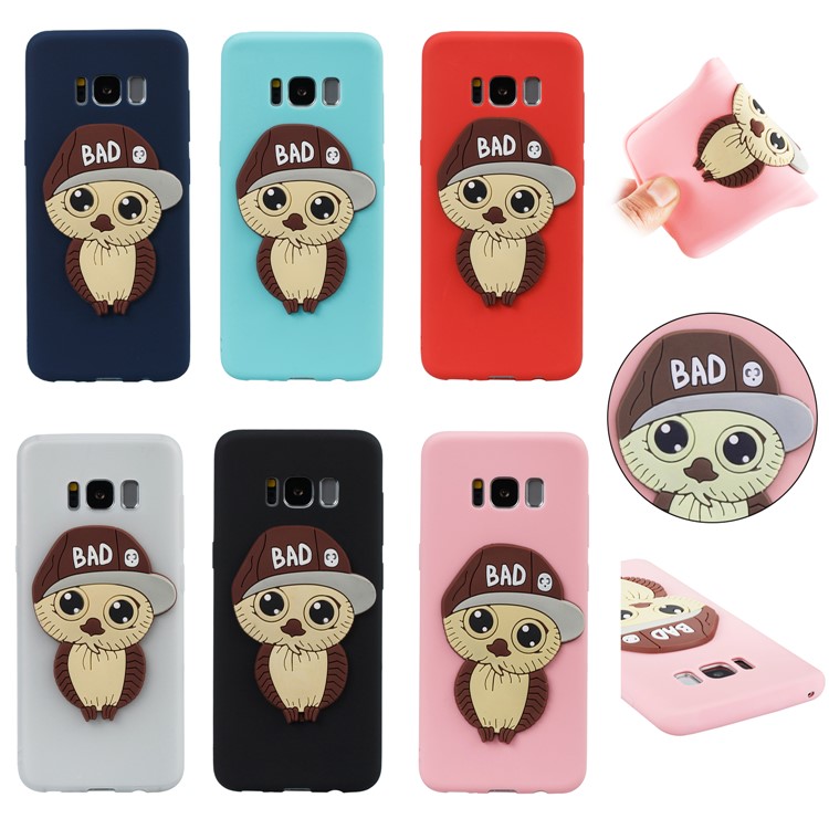 Cute 3D Male Owl Pattern Soft TPU Case for Samsung Galaxy S8 G950 - Black-7