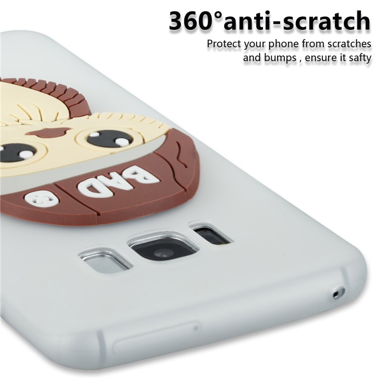 Cute 3D Male Owl Pattern Soft TPU Cover for Samsung Galaxy S8 G950 - White-2