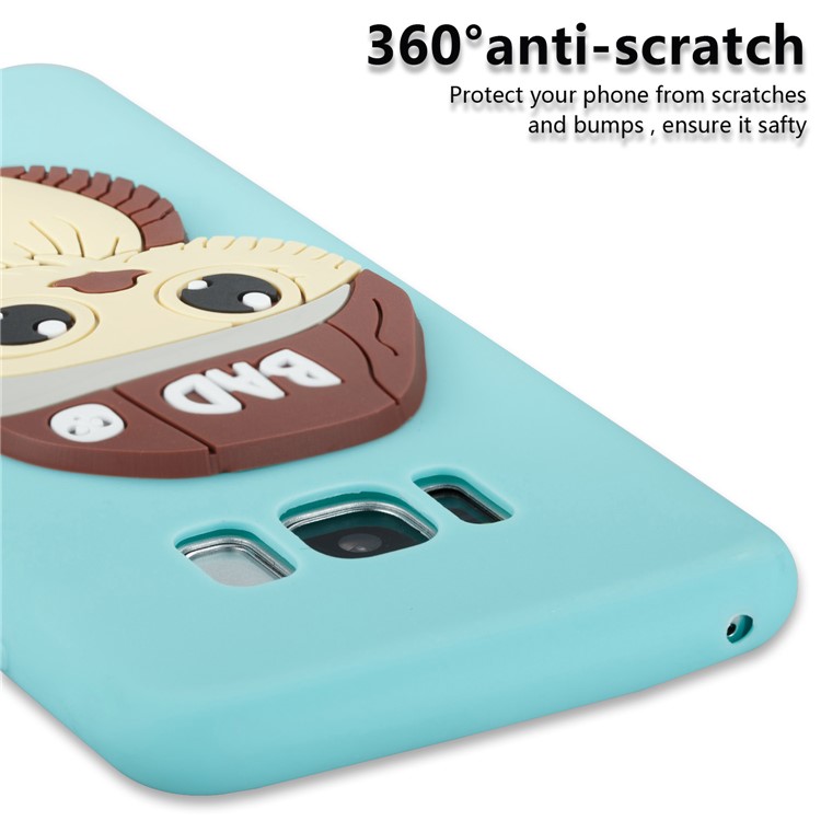 Cute 3D Male Owl Pattern Soft TPU Phone Cover for Samsung Galaxy S8 G950 - Baby Blue-4