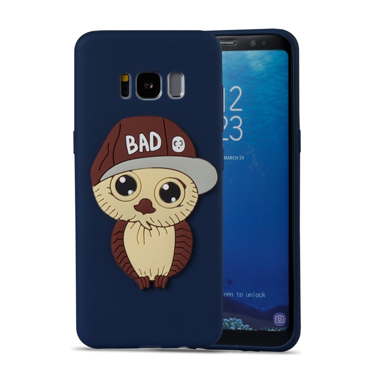 Cute 3D Male Owl Pattern Soft TPU Cover Case for Samsung Galaxy S8 G950 - Dark Blue-5